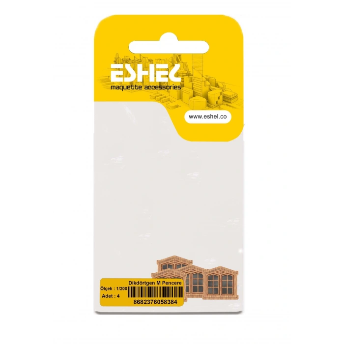 Eshel Maket Dikdörtgen M Pencere 1/200 4lü