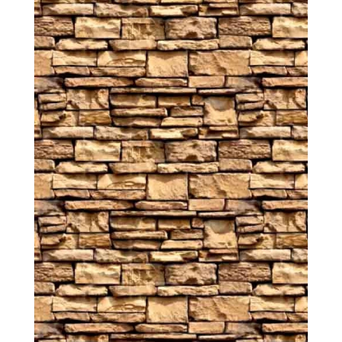 Eshel Maket Kahverengi Taş Desenli Karton Duvar 1/50 3lü