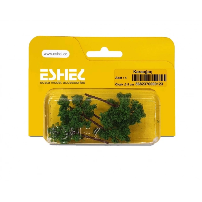 Eshel Maket Karaağaç Ağacı 3,5cm 4lü