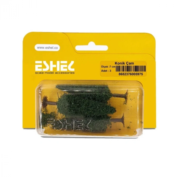 Eshel Maket Konik Çamı 7cm 3lü