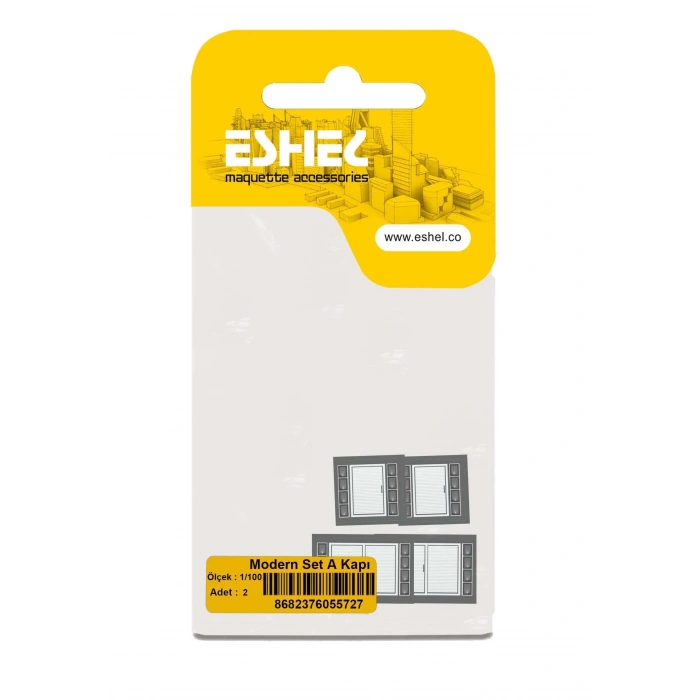 Eshel Maket Modern Set A Kapı 1/100 2li