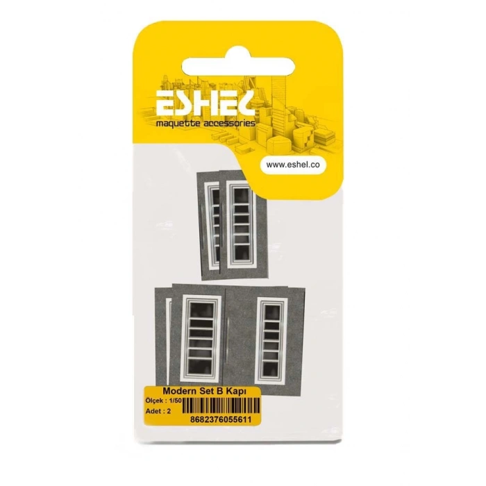 Eshel Maket Modern Set B Kapı 1/50 2li