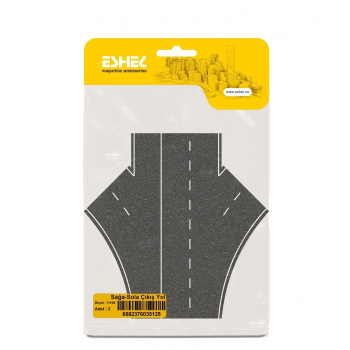 Eshel Maket Sağa-Sola Çıkış Yol 1/100 2li