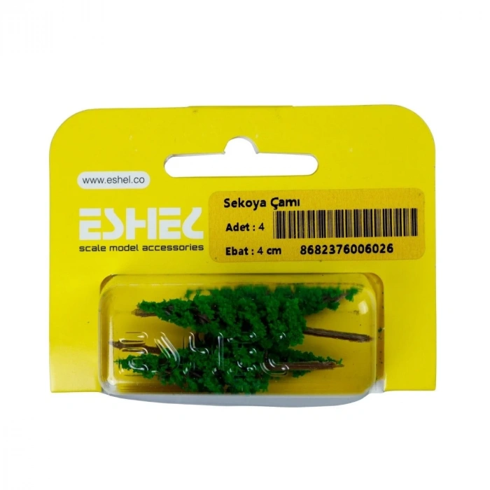 Eshel Maket Sekoya Çamı 4cm 4lü