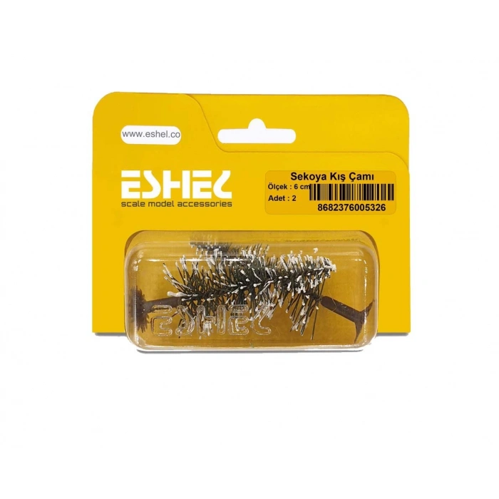 Eshel Maket Sekoya Kış Çamı 6cm 2li