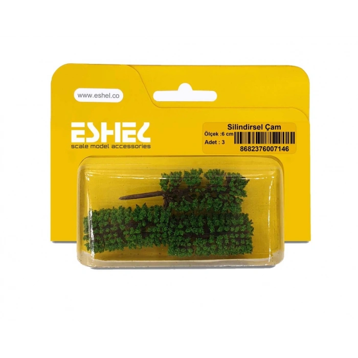 Eshel Maket Slilindirsel Çam 6cm 3lü