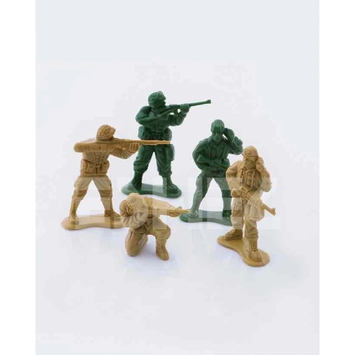 Eshel Maket Tek Renk Askeri İnsan Figürleri 1/50 4lü