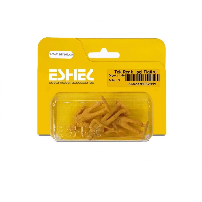 Eshel Maket Tek Renk İşçi Figürü 1/50 3lü