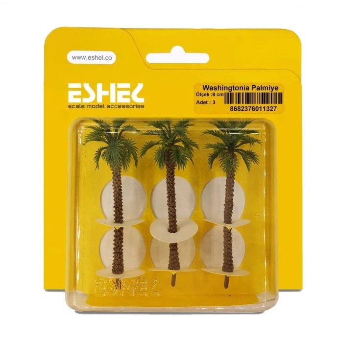 Eshel Maket Washingtonia Palmiye 8cm 3lü