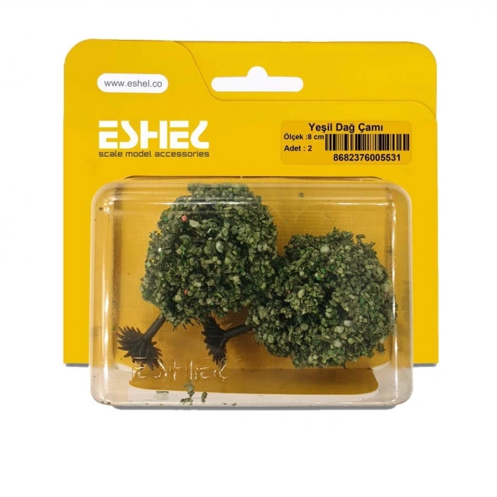 Eshel Maket Yeşil Dağ Çamı 8cm 2li