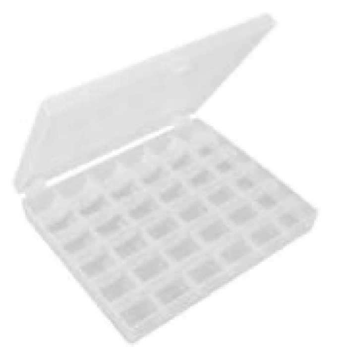 Ev Tipi Aile Dikiş Makinesi 36lı Şeffaf Masura Saklama Kutusu