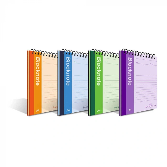 Faber-Castell Bloknot Canlı Renk A4 80 Yaprak Çizgili