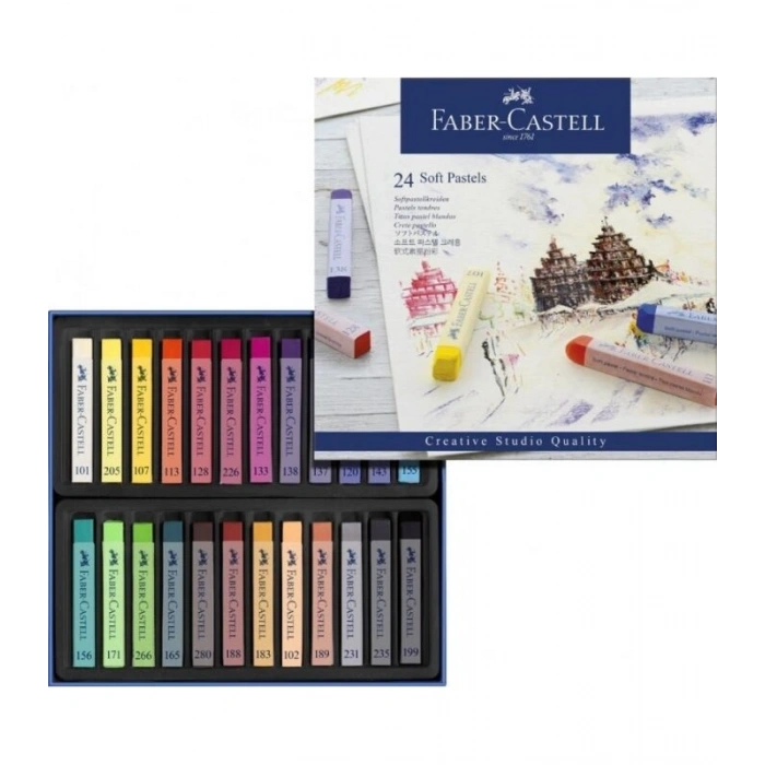 Faber Castell Creative Studio Toz (Soft) Pastel Boya Seti 24 Renk