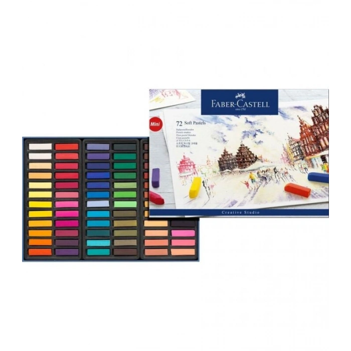 Faber Castell Creative Studio Toz (Soft) Pastel Boya Seti 72 Renk Yarım Boy (Mini)