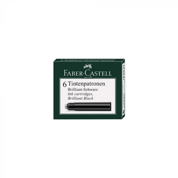 Faber-Castell Dolma Kalem Kartuş Siyah 6lı