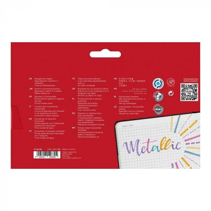 Faber-Castell Fosforlu Kalem 46 Metalik 8li