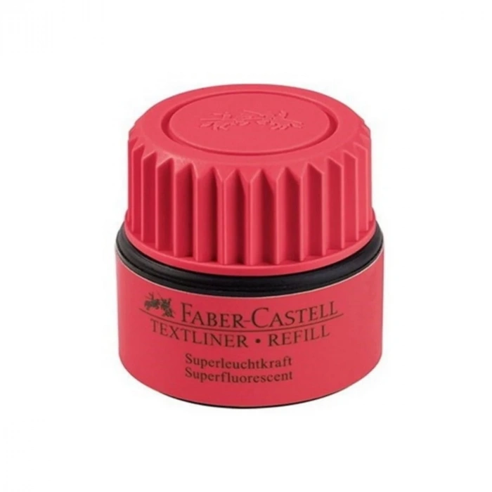 Faber Castell Fosforlu Kalem Mürekkebi 1549 25ml Kırmızı