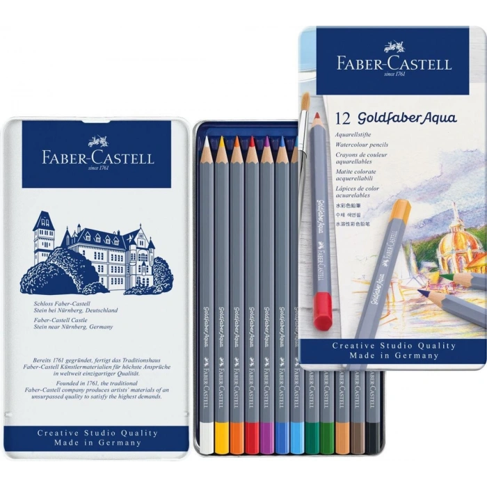 Faber Castell Goldfaber Aquarell Boya Kalemi Seti 12 Renk
