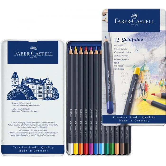 Faber Castell Goldfaber Kuru Boya Kalemi Seti 12 Renk
