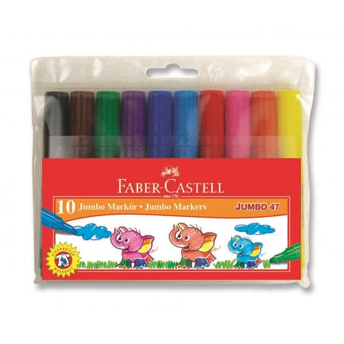 Faber Castell Jumbo 47 Marker10 Lu Poşet