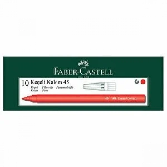 Faber Castell Keçeli Kalem 45 No Kırmızı