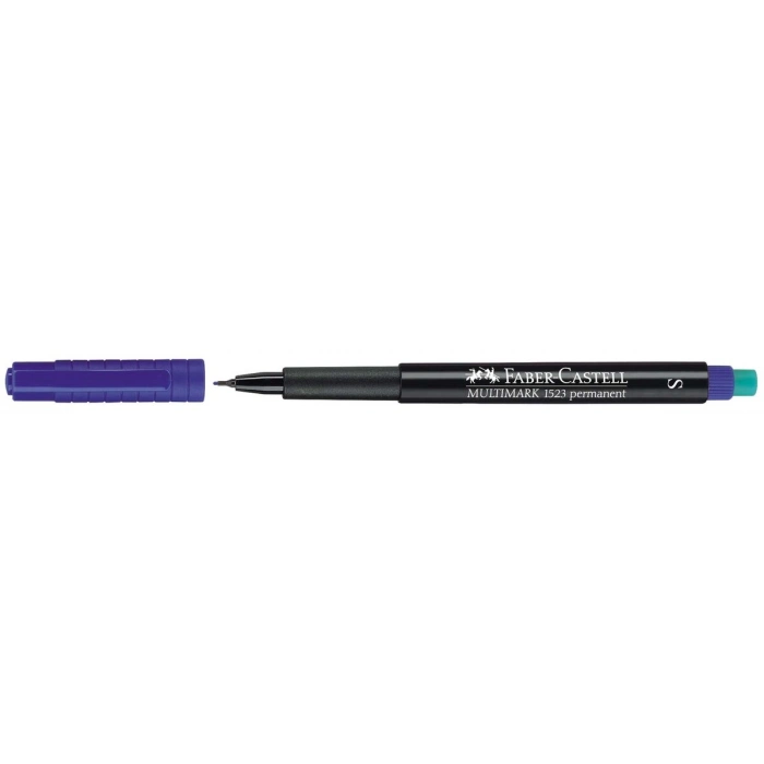 Faber Castell Multimark 1523 Permanent Asetat Kalemi 0.4 mm (S) MAVİ