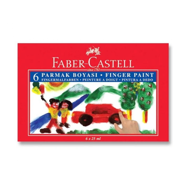 Faber Castell Parmak Boyası 6 Renk x 25 ml.