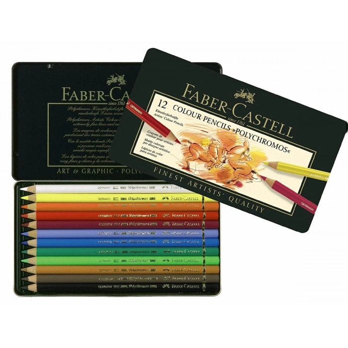 Faber Castell Polychromos Kuru Boya Kalemi Seti 12 Renk