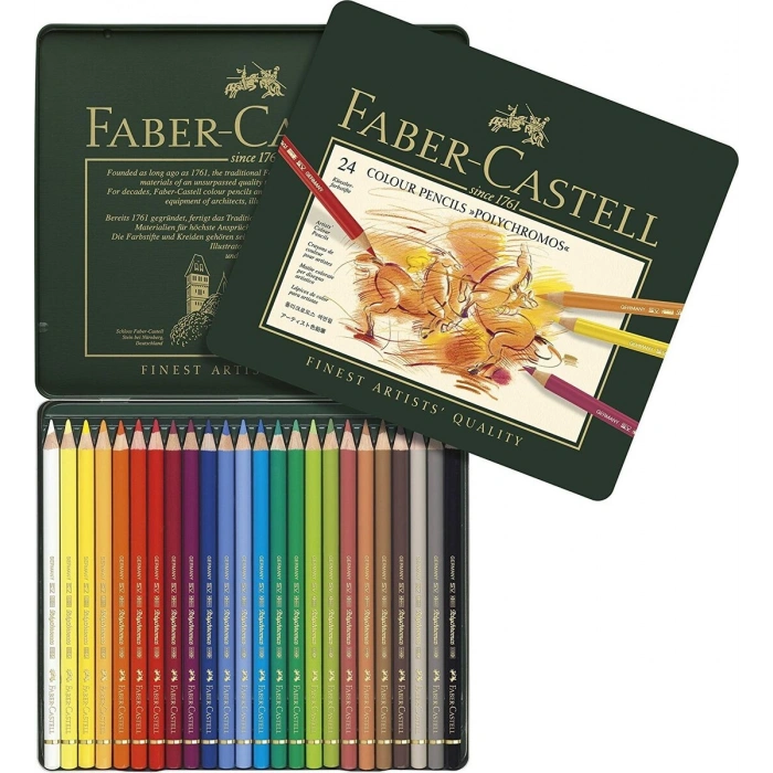Faber Castell Polychromos Kuru Boya Kalemi Seti 24 Renk