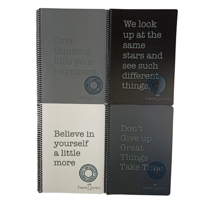 Faber Castell PP Kapak Spiralli Okul Defteri Rephrase A4 80yp Çizgili