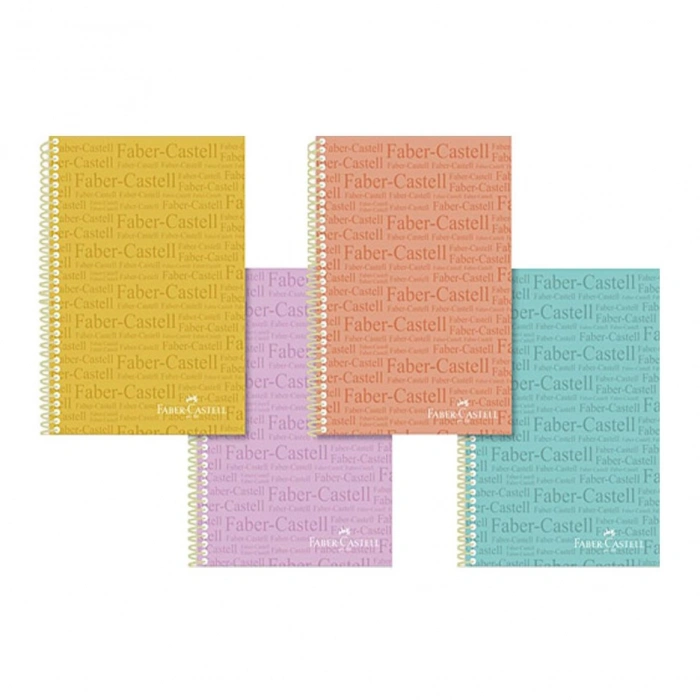 Faber Castell PP Kapak Spiralli Okul Defteri Typo A4 120yp Çizgili