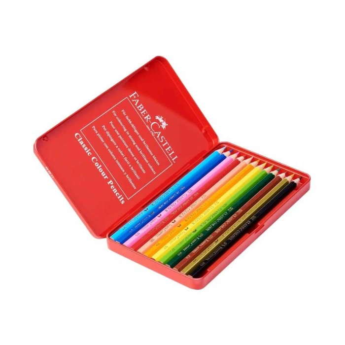 Faber Castell Redline Kuru Boya Metal Kutu 12li