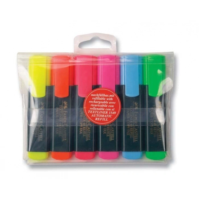 Faber Castell Textliner 48 Fosforlu İşaretleme Kalemi Seti 6 Renk