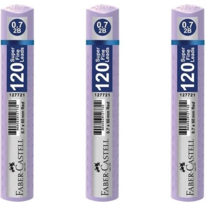 FABER GRIP MİN 0.7 PASTEL MOR 60 mm 120 Lİ TÜP 127738