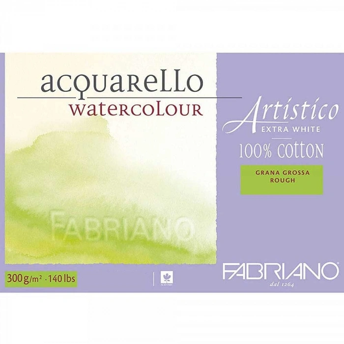 Fabriano Artistico Extra White Sulu Boya Defteri Blok Rough - Kalın Doku 300 gr. 26x36 cm. 12 yaprak