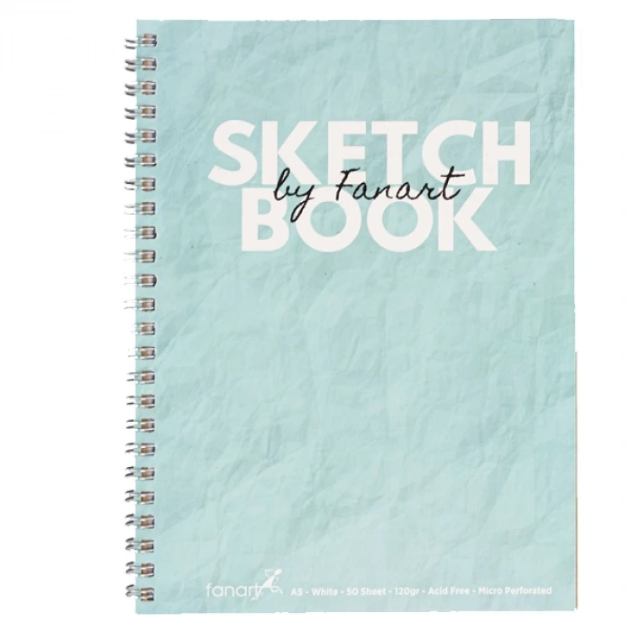 Fanart Academy Sketch Book 120 GR Spiralli 50 YP A5 Turkuaz 8671