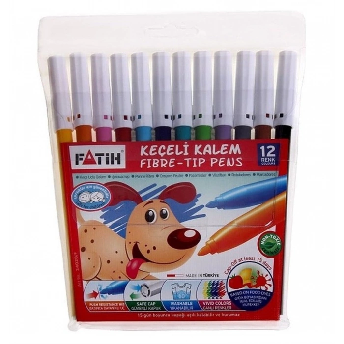 Fatih Keçeli Boya Kalemi Seti 12 Renk