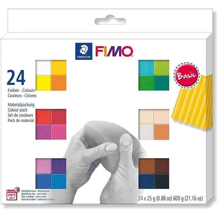 Fimo 8023 C24-1 Set Modelleme Kili  Soft  Multı Pack 25 gr 24 Blok Basıc Colours Ana Renkler