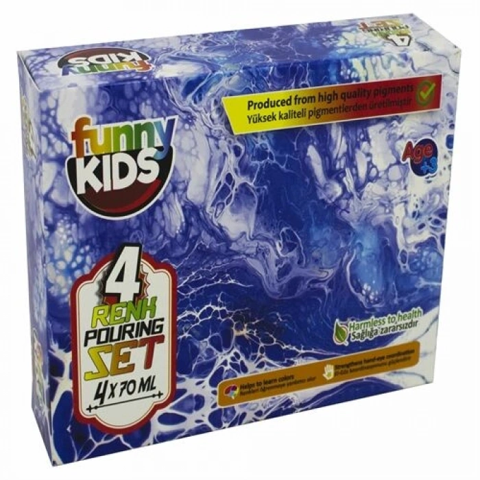 Funny Kids Pouring Boya Seti 4lü