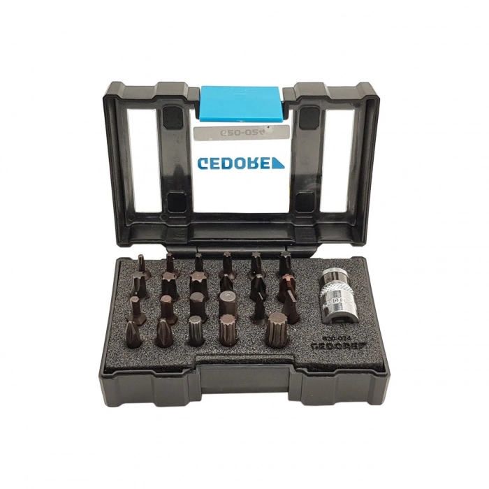 Gedore 620-024 Bits Uç Seti 1/4 24 Parça Torx Yıldız Düz Allen