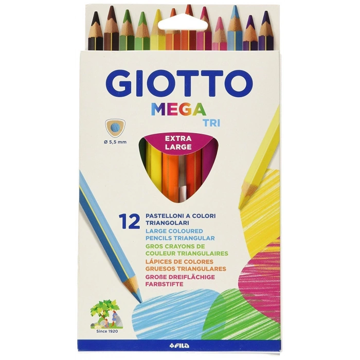 Giotto Mega Tri Asklılı Paket 12 Renk Set