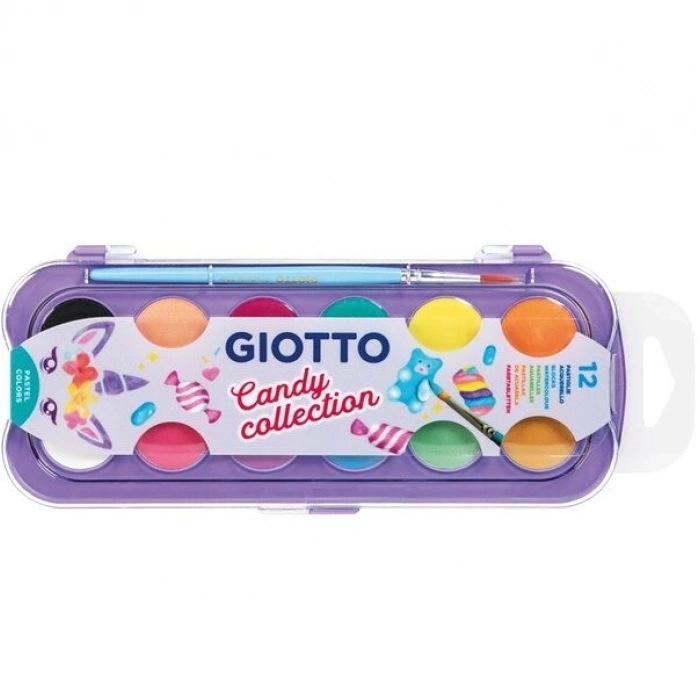 Giotto Sulu Boya 12 Renk Pastel Tonlar 30 mm. Çap