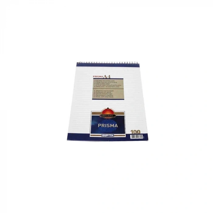 Gıpta Bloknot A4 Prisma Spiralli Karton Kapak 100 Yaprak Çizgili