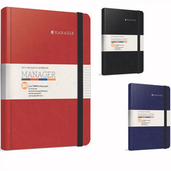 Gıpta Manager İpl.Dkş.Yum.Sert Kapak Def.A5 80 YP Kare