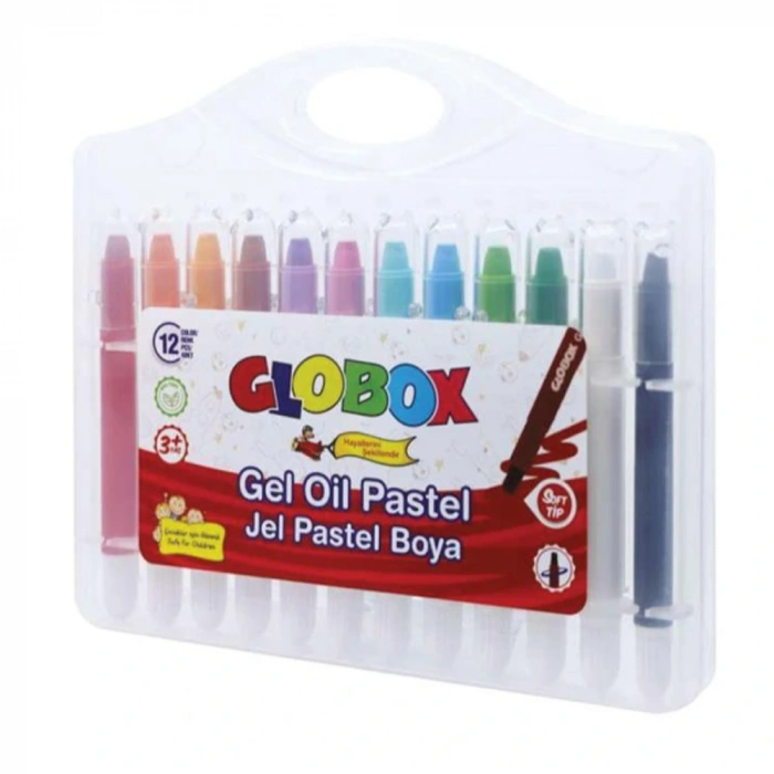 Globox Çevirmeli Jel Pastel Boya 12 Li 3259
