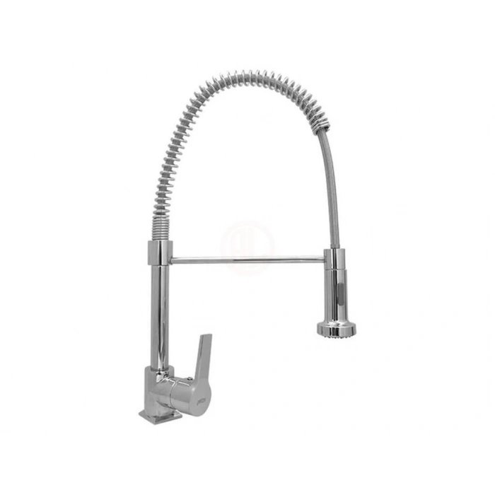 Güven Musluk Inox Endüstriyel Evye Bataryası Yaylı Tek Çıkış (Stopsuz Elçik)