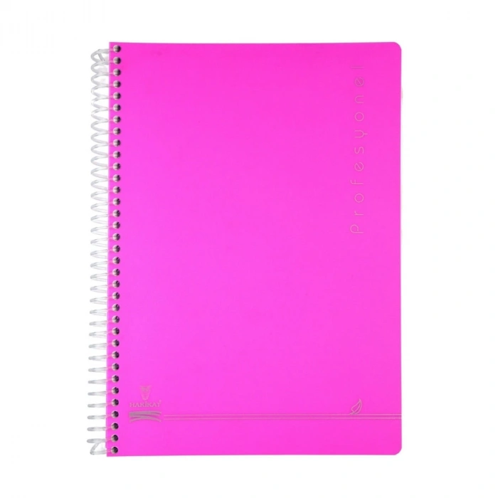 Hakikat PP Kapak Spiralli Okul Defteri Profesyonel A4 60gr 200yp Çizgili