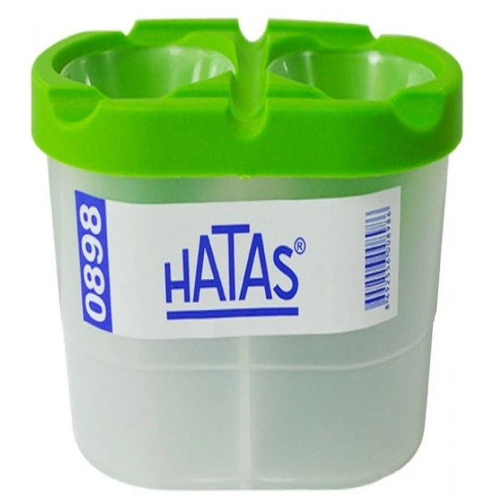 Hatas Fırça Temizleme Su Kabı 2 Bölmeli