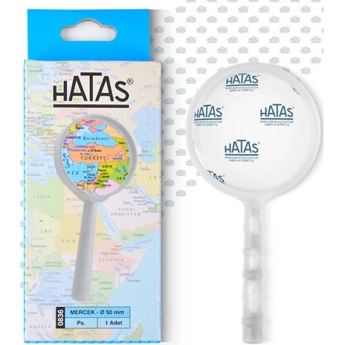 Hatas Plastik Mercek Büyüteç 50 mm.