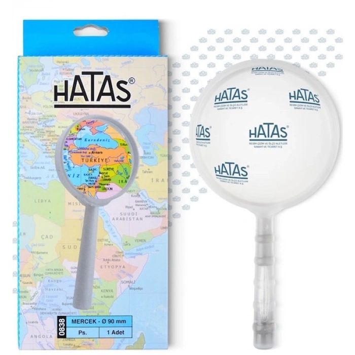 Hatas Plastik Mercek Büyüteç 90 mm.